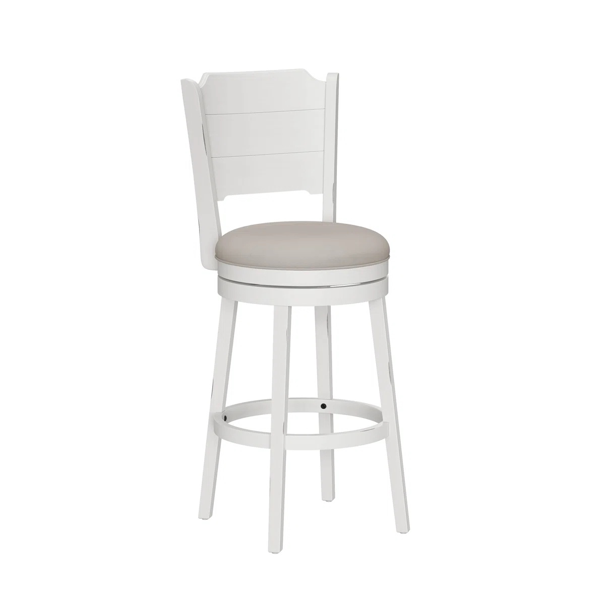 Condition photo showing New/Like New for authement swivel upholstered counter stool with solid wood frame