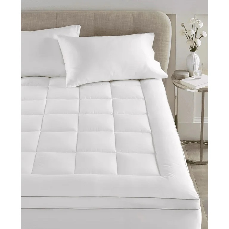 easeland full size mattress pad pillow top mattress cover quilted fitted mattress protector cotton 8-21" deep pocket cooling topper (54x75 inches, white)