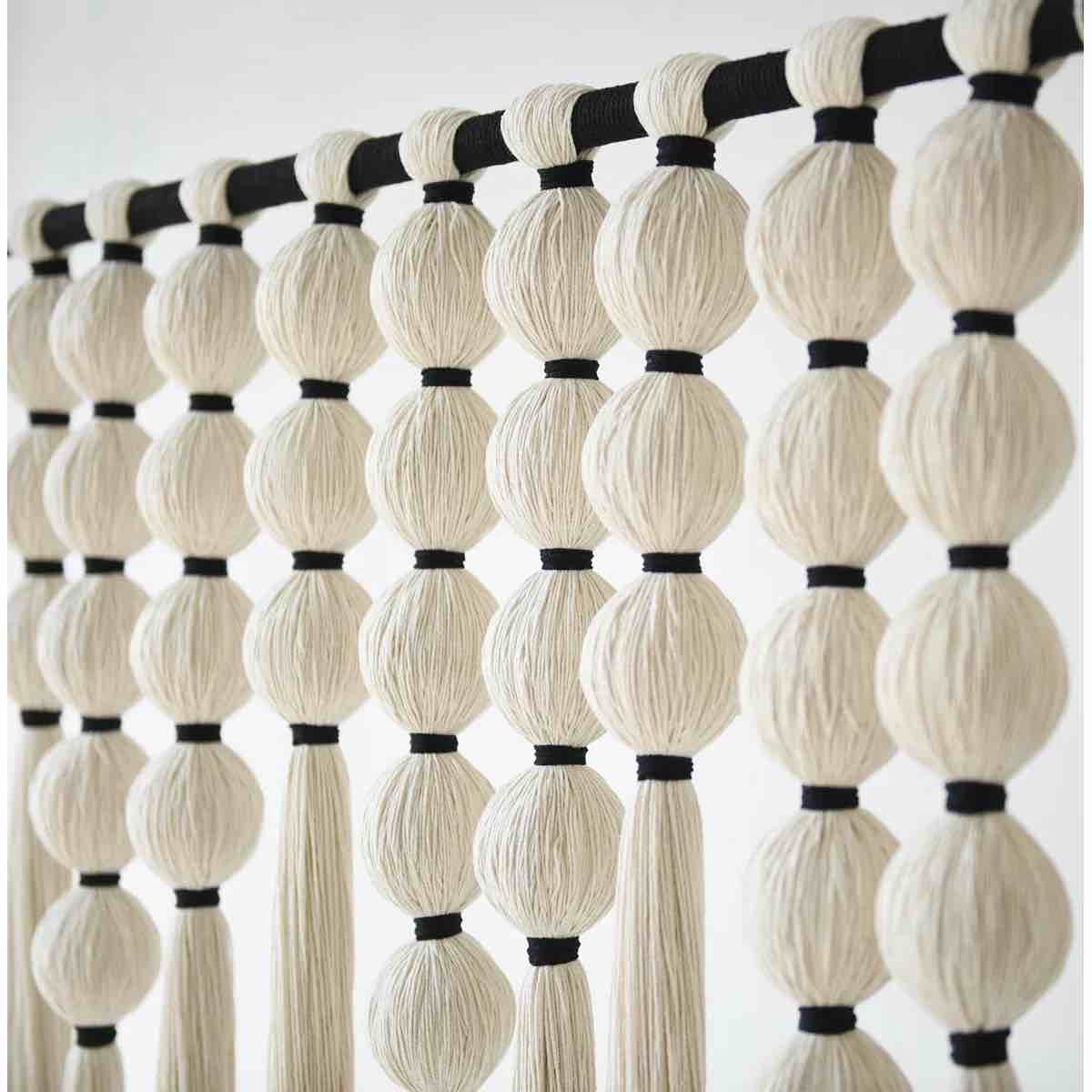 Condition photo showing New/Like New for iower macrame wall hanging 27" w x 31" l boho wall decor sphericity cotton textile wall hanging art fiber yarn art handmade detachable assembly