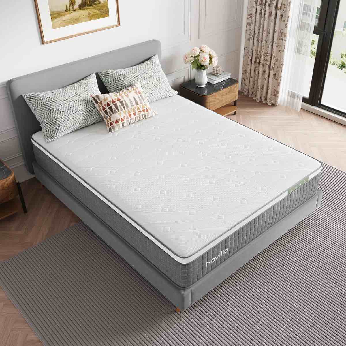 Novilla 12" Medium Cooling Gel Memory Foam Hybrid Mattress, CertiPUR-US, OEKO-TEX Certified