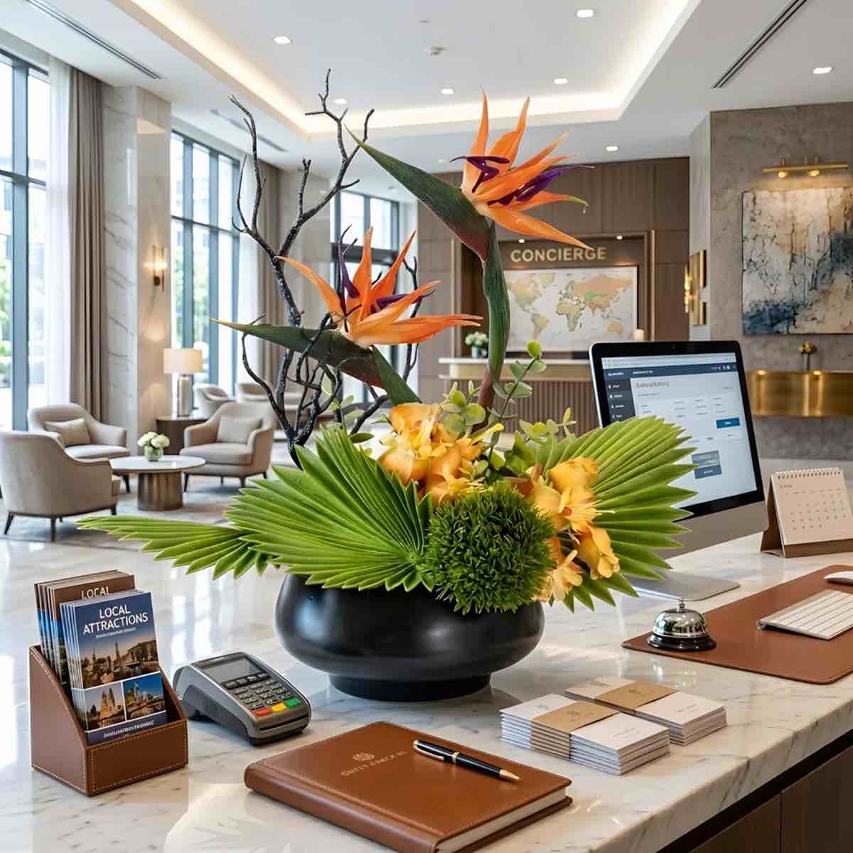 Condition photo showing New/Like New for organic modern arrangement mixed assortment arrangement in pot