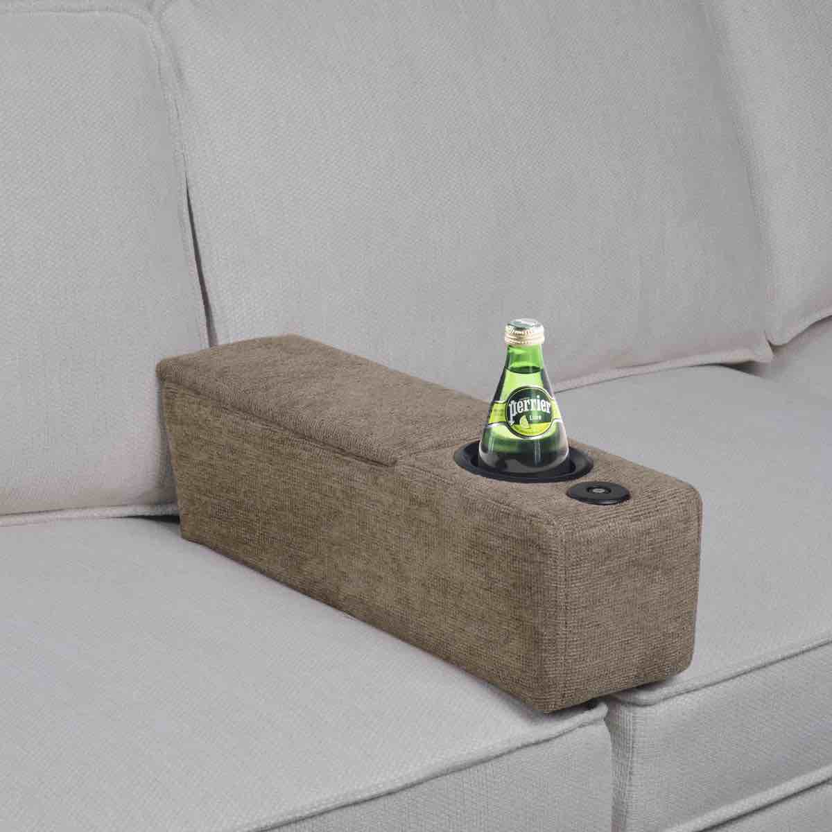 Smart Armrest 6" Wide Adjustable Sofa Armrest with LED Light and Wireless Charge Stand Seamlessly Fit Sectional Sofas