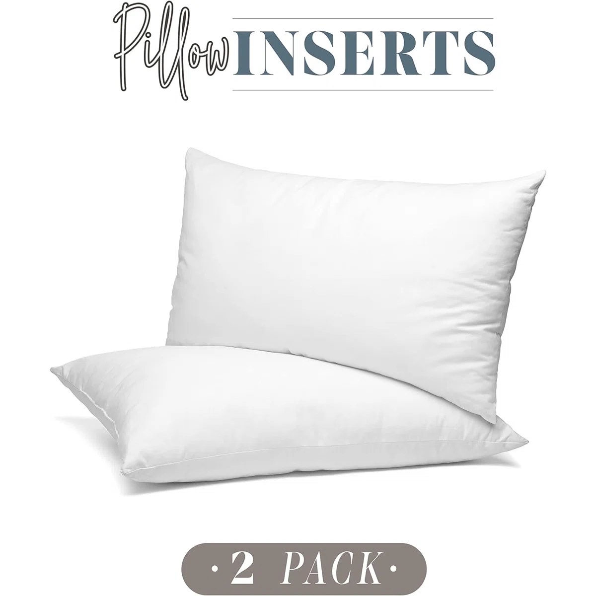 Condition photo showing New/Like New for elegant comfort 2 hypoallergenic pillow inserts 12x20