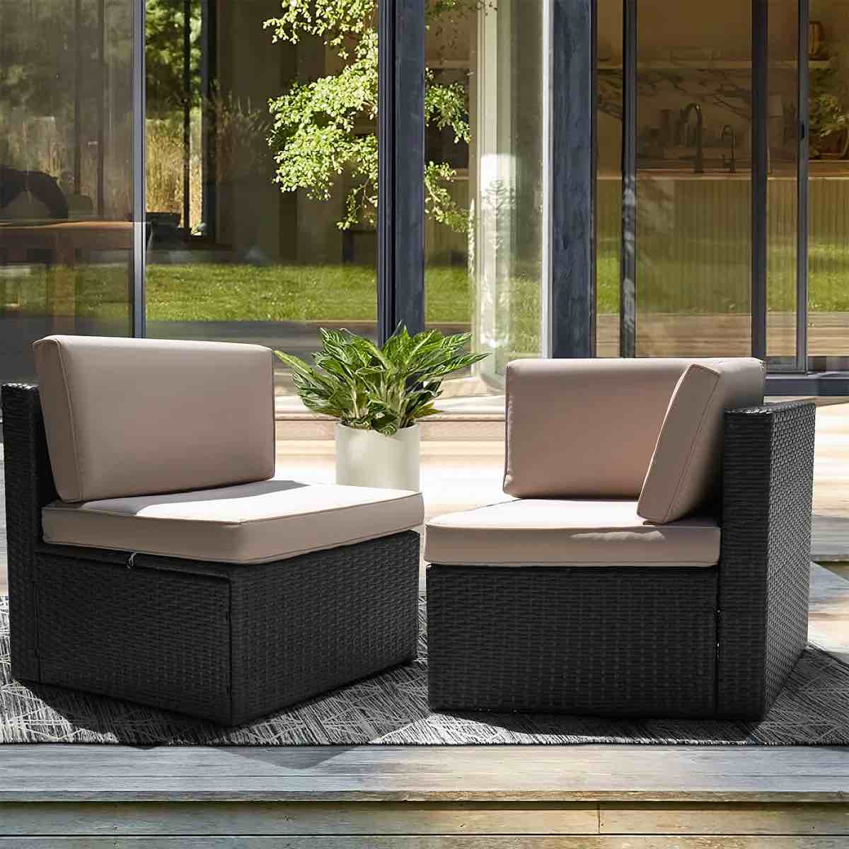 Condition photo showing New/Like New for latitude run 51'' wide wicker patio sofa with cushions