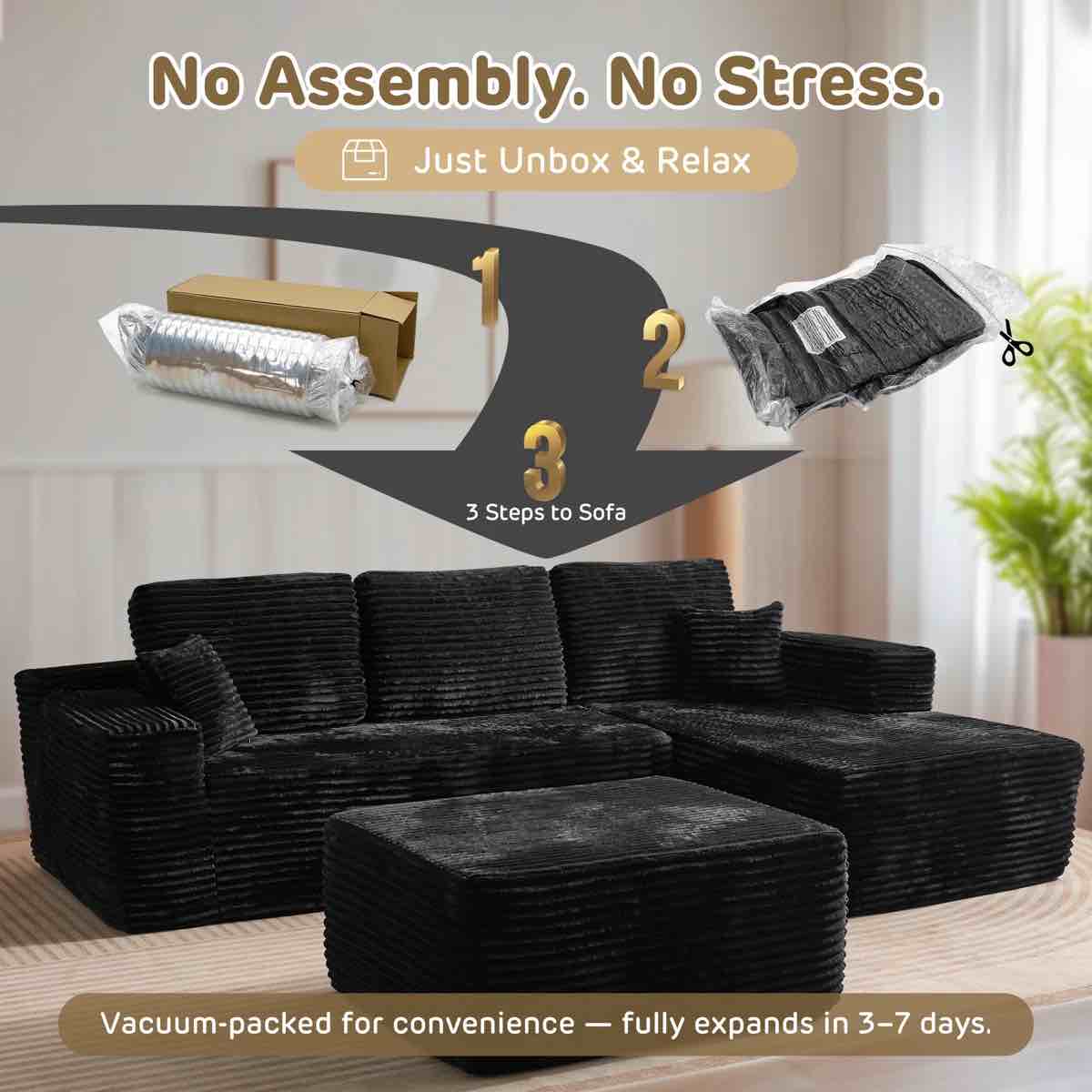 Condition photo showing Good Condition for weture modular sectional chaise piece