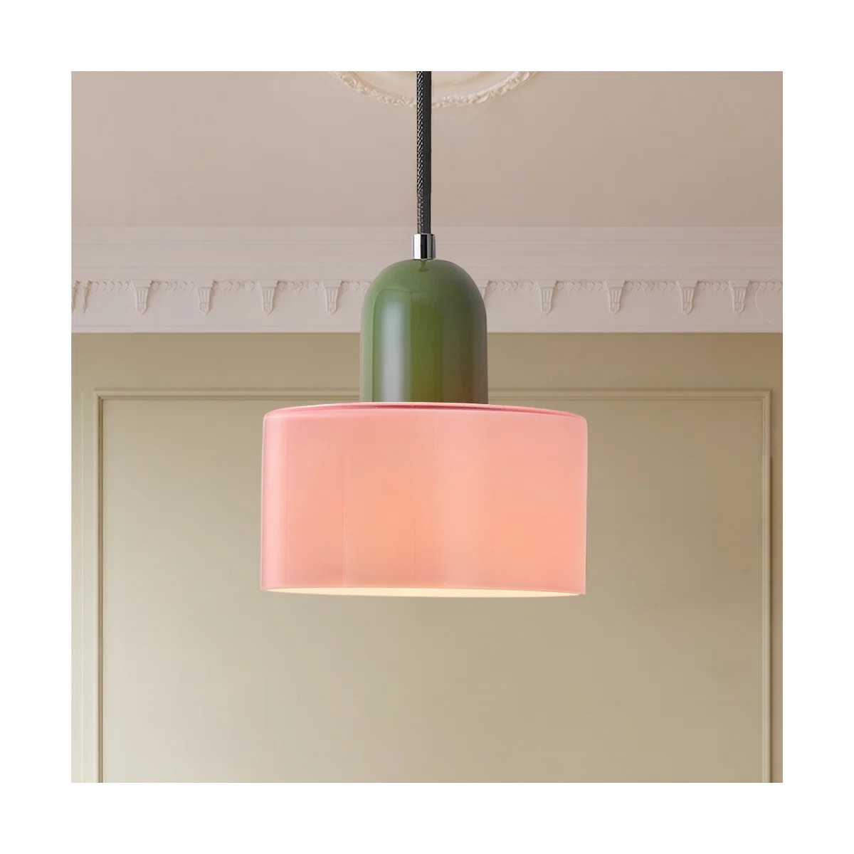 mid century modern glass pendant light
