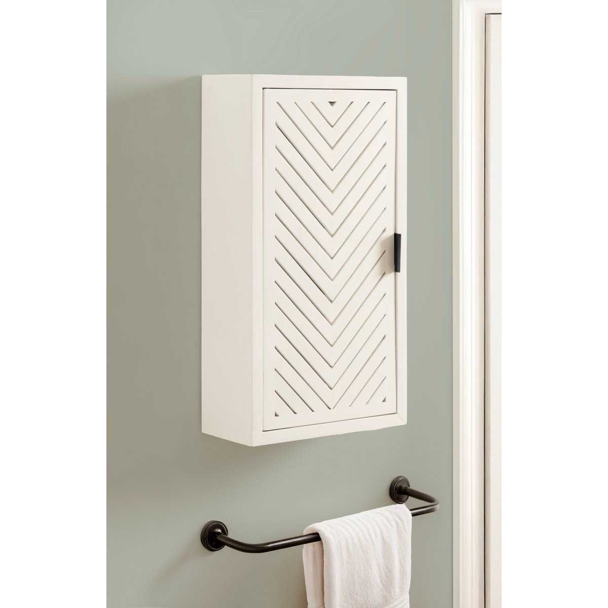 Mezzeta Mango Wood One-Door Bathroom Wall Cabinet