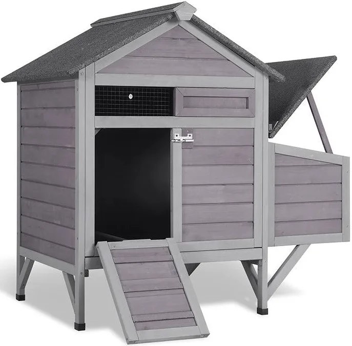 Chicken Coop For 2 Chickens Home Ues Outdoor Small Wooden Chicken House With Expandable Run For Poultry Duck Coop Pull Out Tray Quail Cage, Hen Habitat