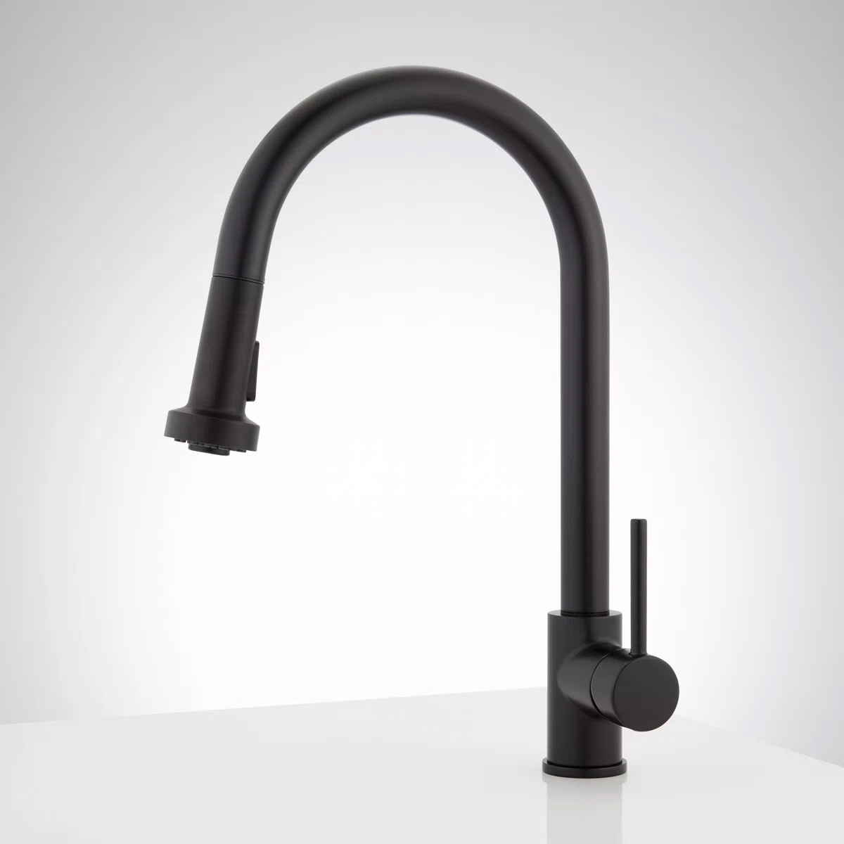 Ridgeway Single Handle Pull Down Sprayer Kitchen Faucet in Matte Black