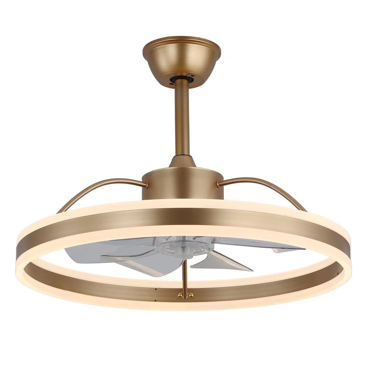 Condition photo showing New/Like New for chantrice 24 inch modern led ceiling fan with lights and remote, 6 speeds reversible fandelier ceiling fan for bedroom