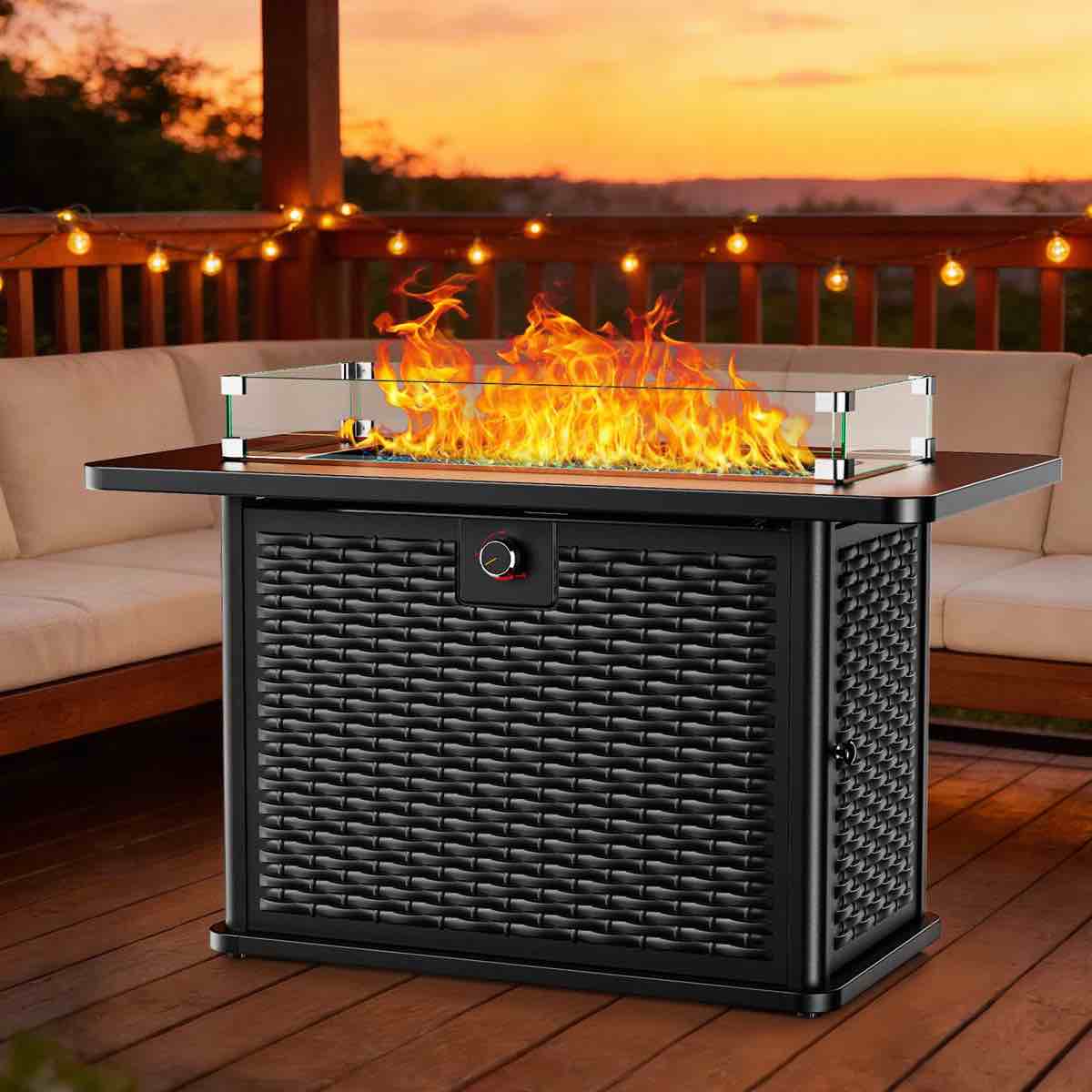 outdoor fire pit table