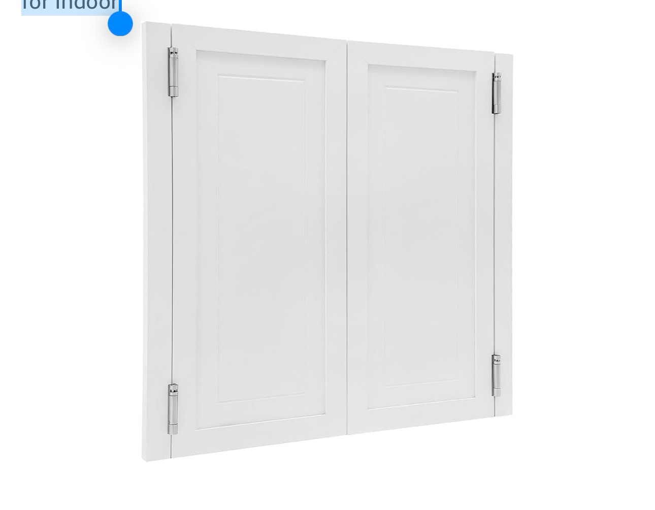 Condition photo showing New/Like New for solid wood painted café/saloon door