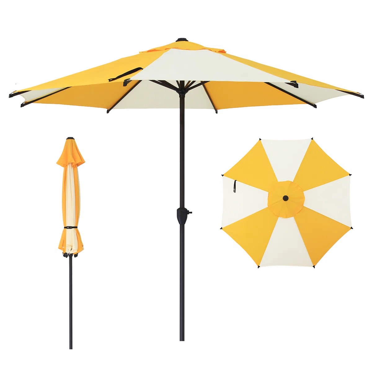 Condition photo showing New/Like New for lyon market umbrella with crank lift