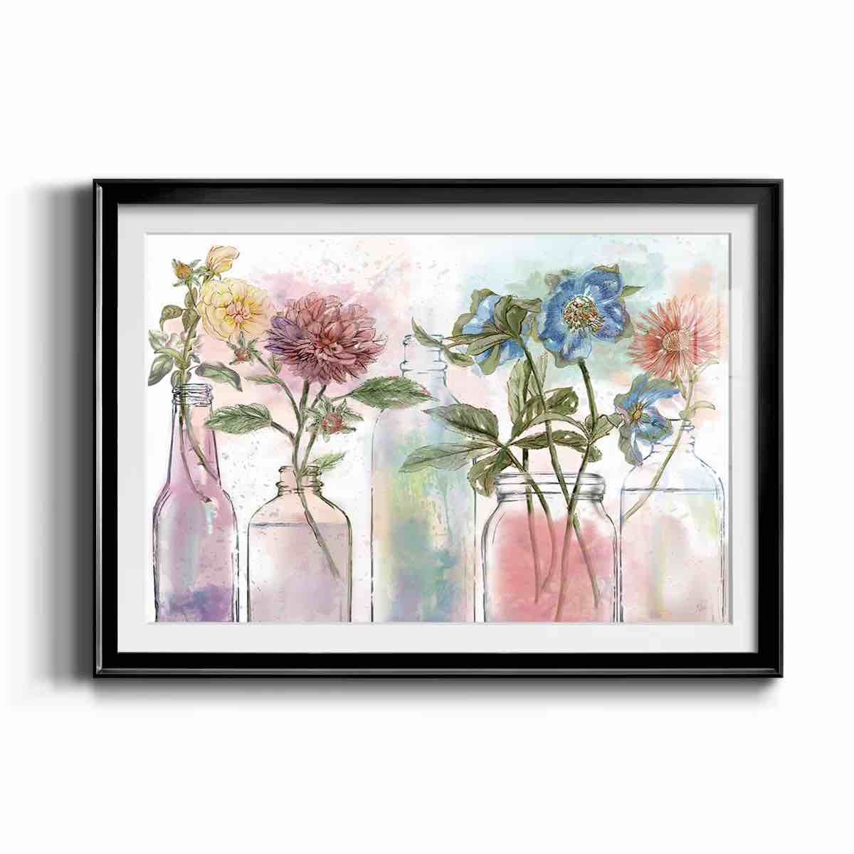 Condition photo showing New/Like New for gracie oaks " vintage bottle collection " painting print
