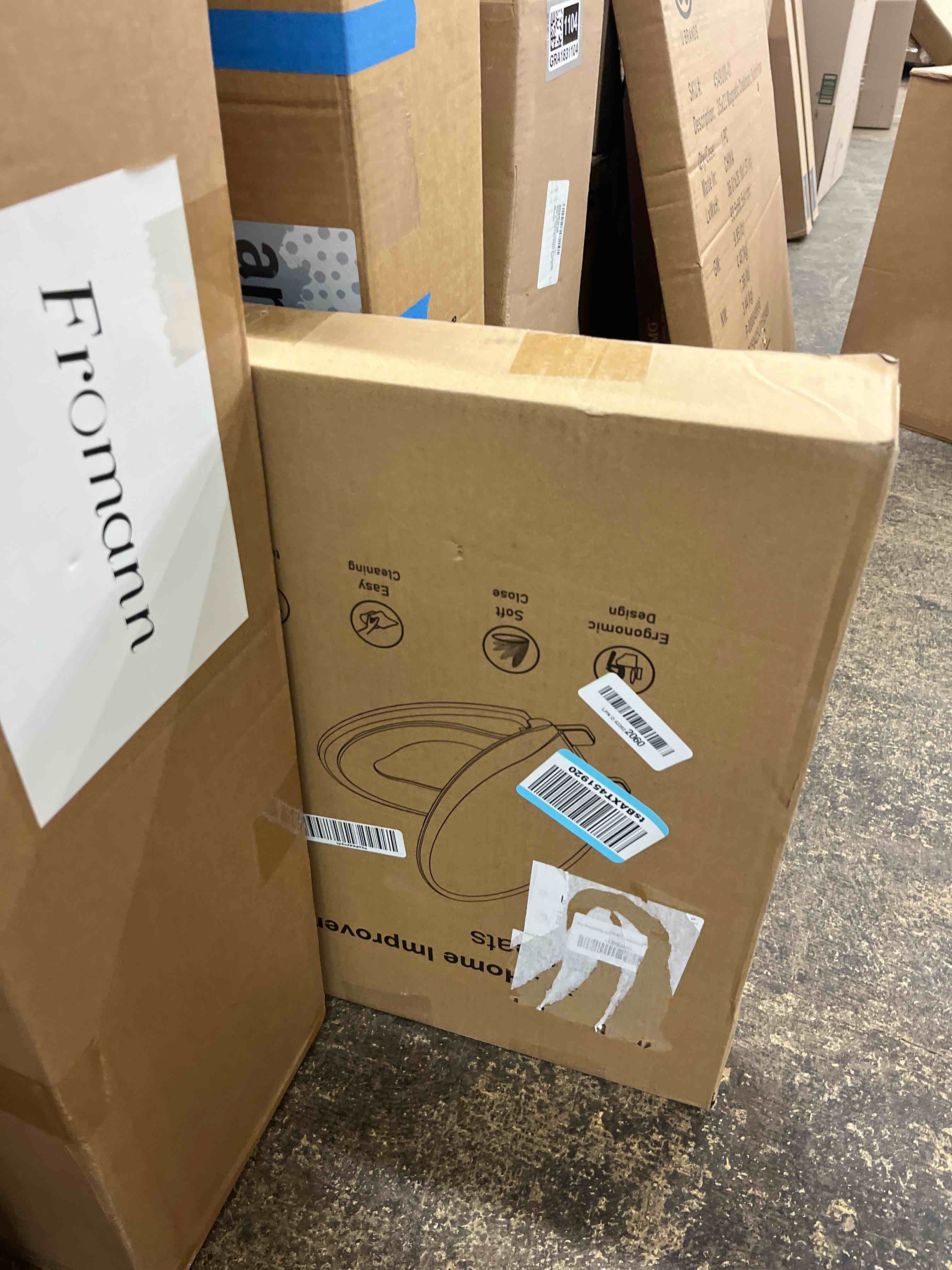 Condition photo showing New/Like New for Potty Training Seat Built-in Toilet Seat, Elongated Toilet Seat 16.5inch with Baby Seat 2 in 1 Soft Close Quiet No Slapping, Magnetic Absorption, Easy Installation for Bottom Fixing Toilet