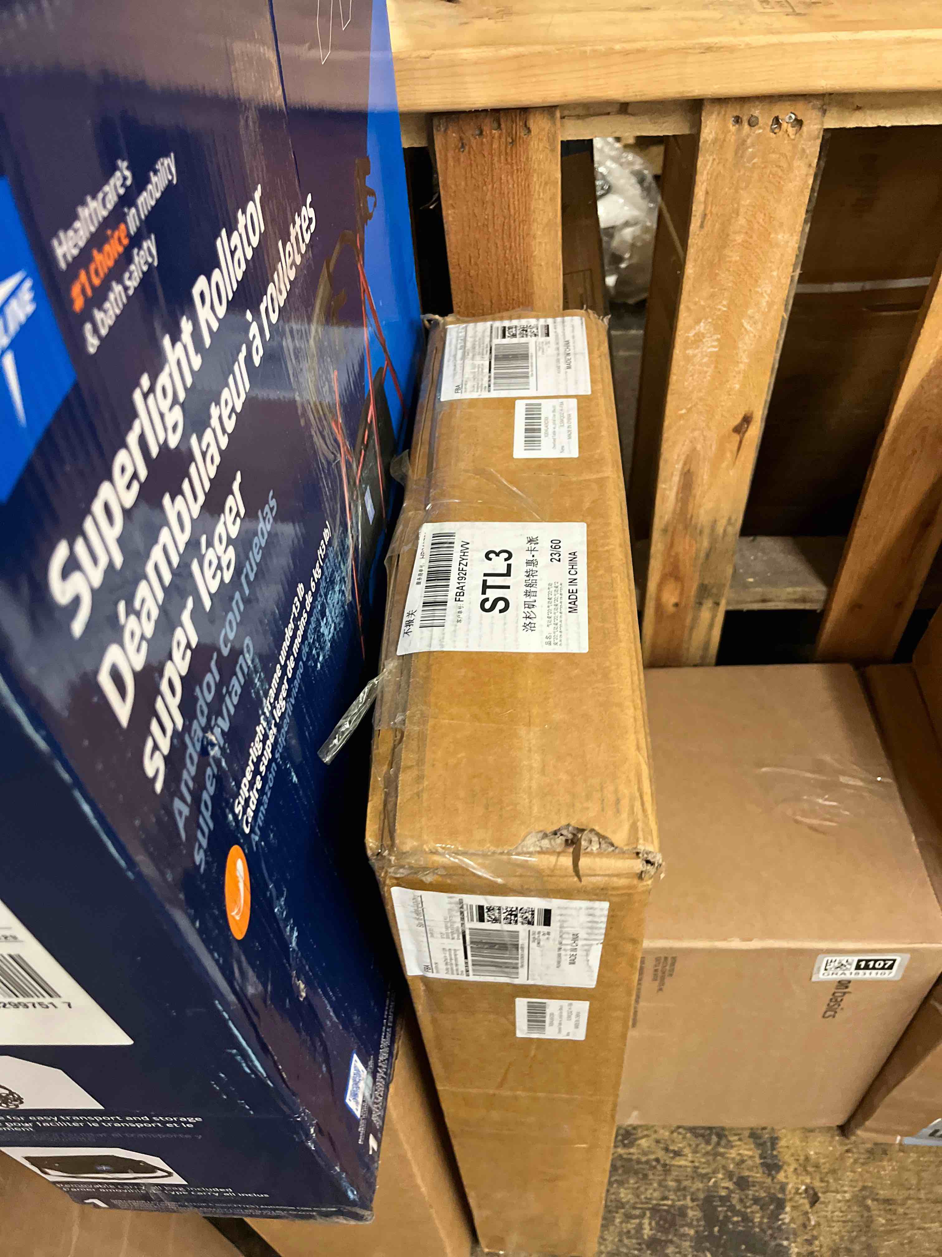 Condition photo showing New/Like New for Overbed Table with Wheels, Pneumatic Height Adjustable Overbed Bedside Table, Tilting Desktop Mobile Standing Desk, Rolling Laptop Desk for Bed, Sofa, or Hospital Use (Black)