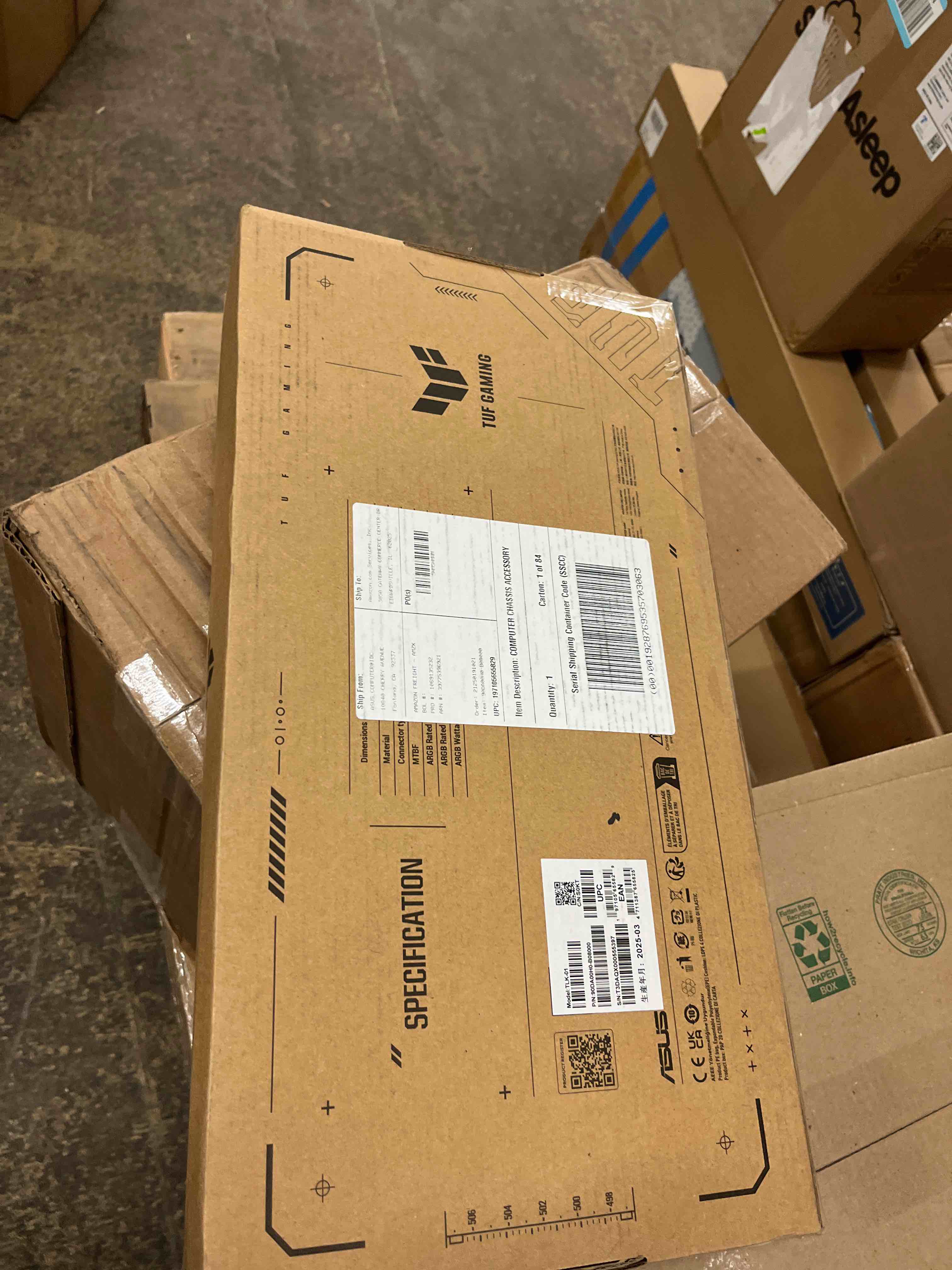 Condition photo showing New/Like New for ASUS TUF Gaming ARGB Lighting Kit for GT502 Horizon Series (Black) 2X Outer Edge ARGB Frame, Vibrant System Lighting, Easy Installation Magnetic Design, Aura Sync