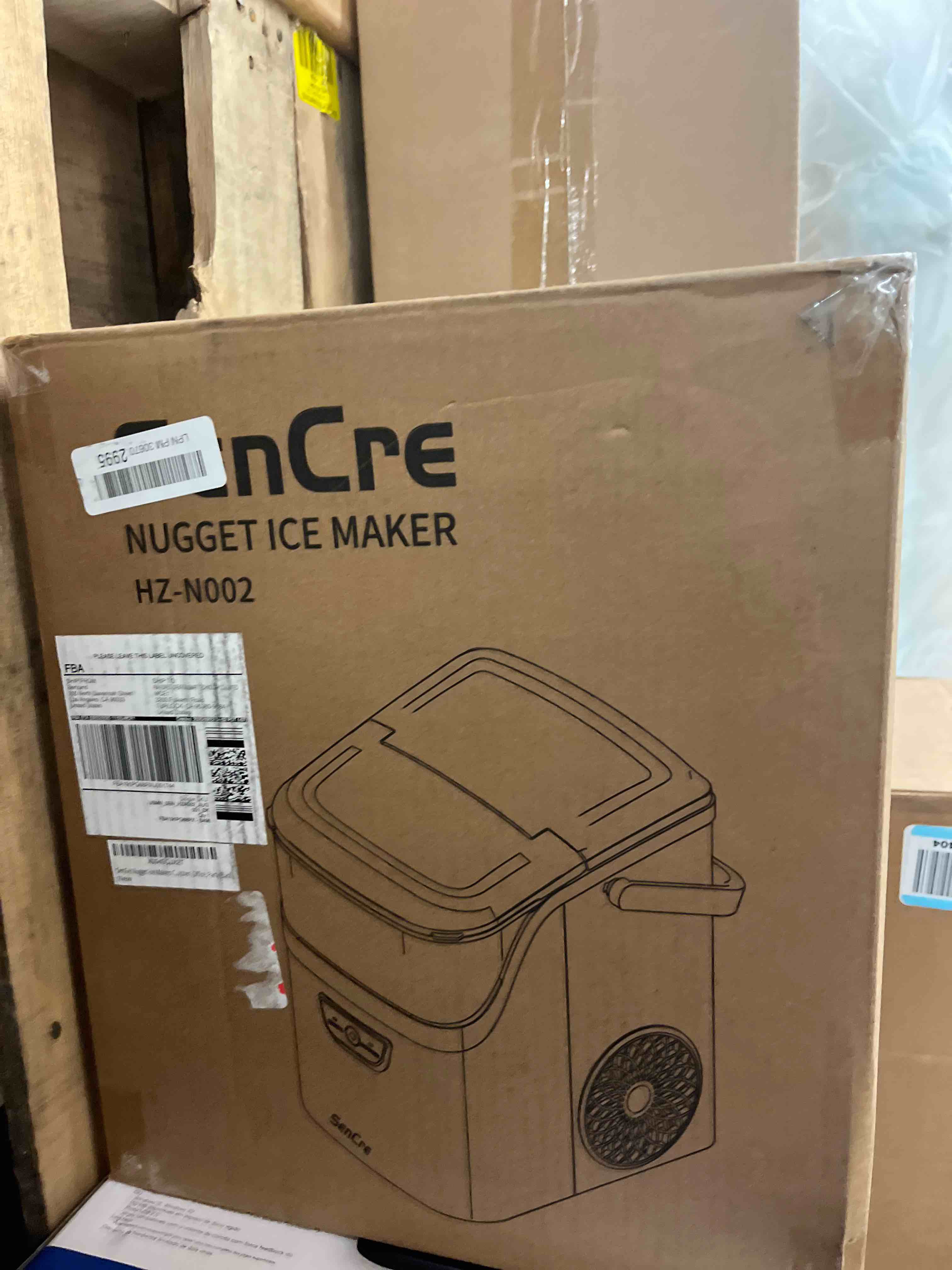 Condition photo showing New/Like New for Nugget Ice Maker Countertop with Handle, Ready in 5 Mins, 40lbs/Day Soft Sonic Ice, Auto-Cleaning Portable Ice Machine for Home Kitchen Office Party & Large Families