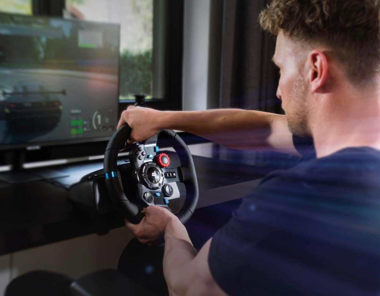 Logitech - G29 Driving Force Racing Wheel and Floor Pedals for PS5, PS4, PC, Mac - Black