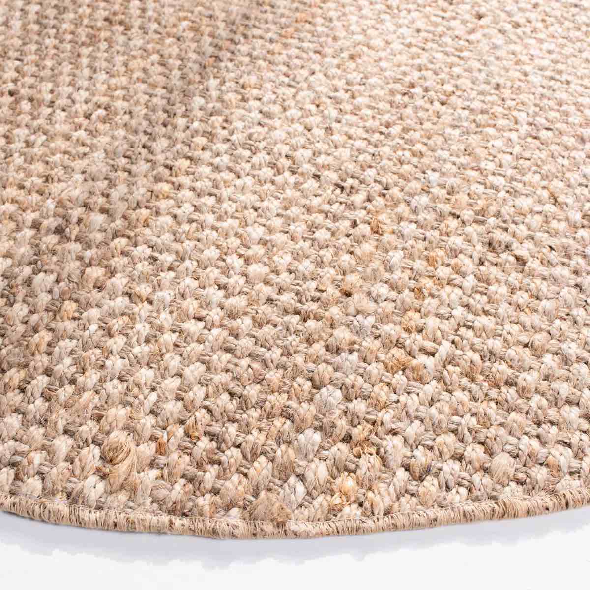 Condition photo showing New/Like New for Erroll Pollux Carolene Geometric Handmade Tufted Jute Natural (9 Foot Round)