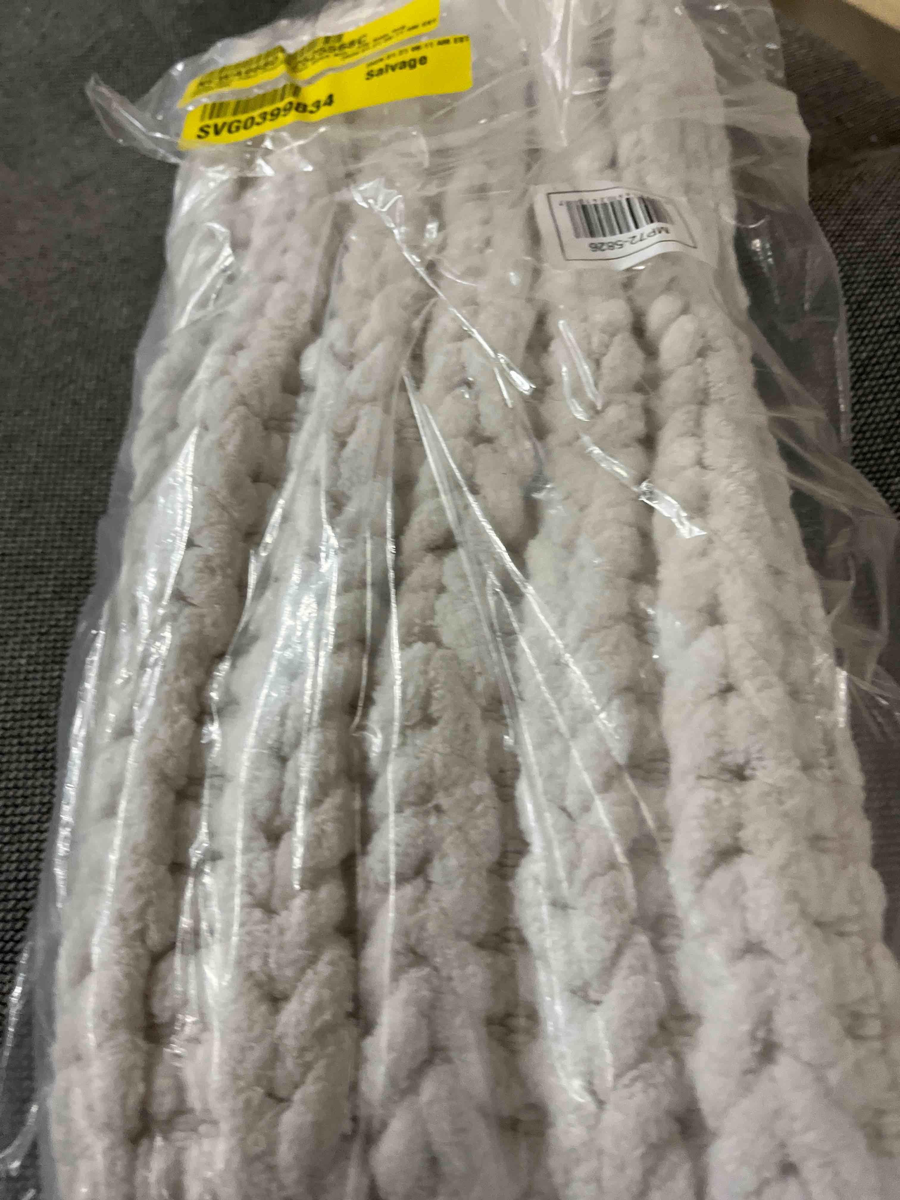 Condition photo showing Good Condition for 17"x24" Braided Cotton Chenille Chain Stitch Bath Rug White: Madison Park, Latex Backing, Machine Washable