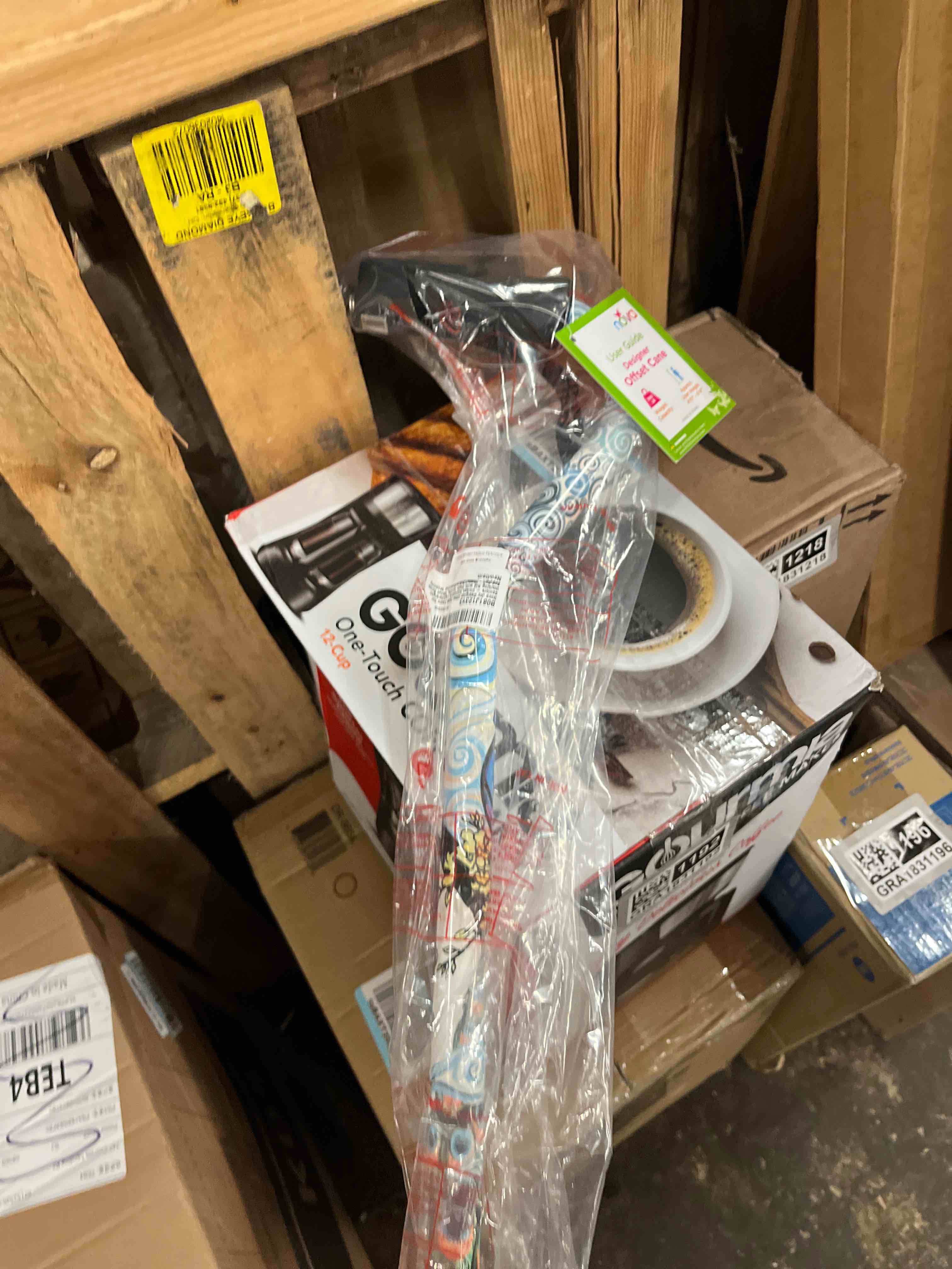 Condition photo showing New/Like New for Nova Joy Designer Offset Quad Cane for Seniors - Unisex Adjustable Lightweight Walking Aid with Foam Handle, Wrist Strap and Anti-Rattle Lock - Essential Mobility Support - Proud Peacock