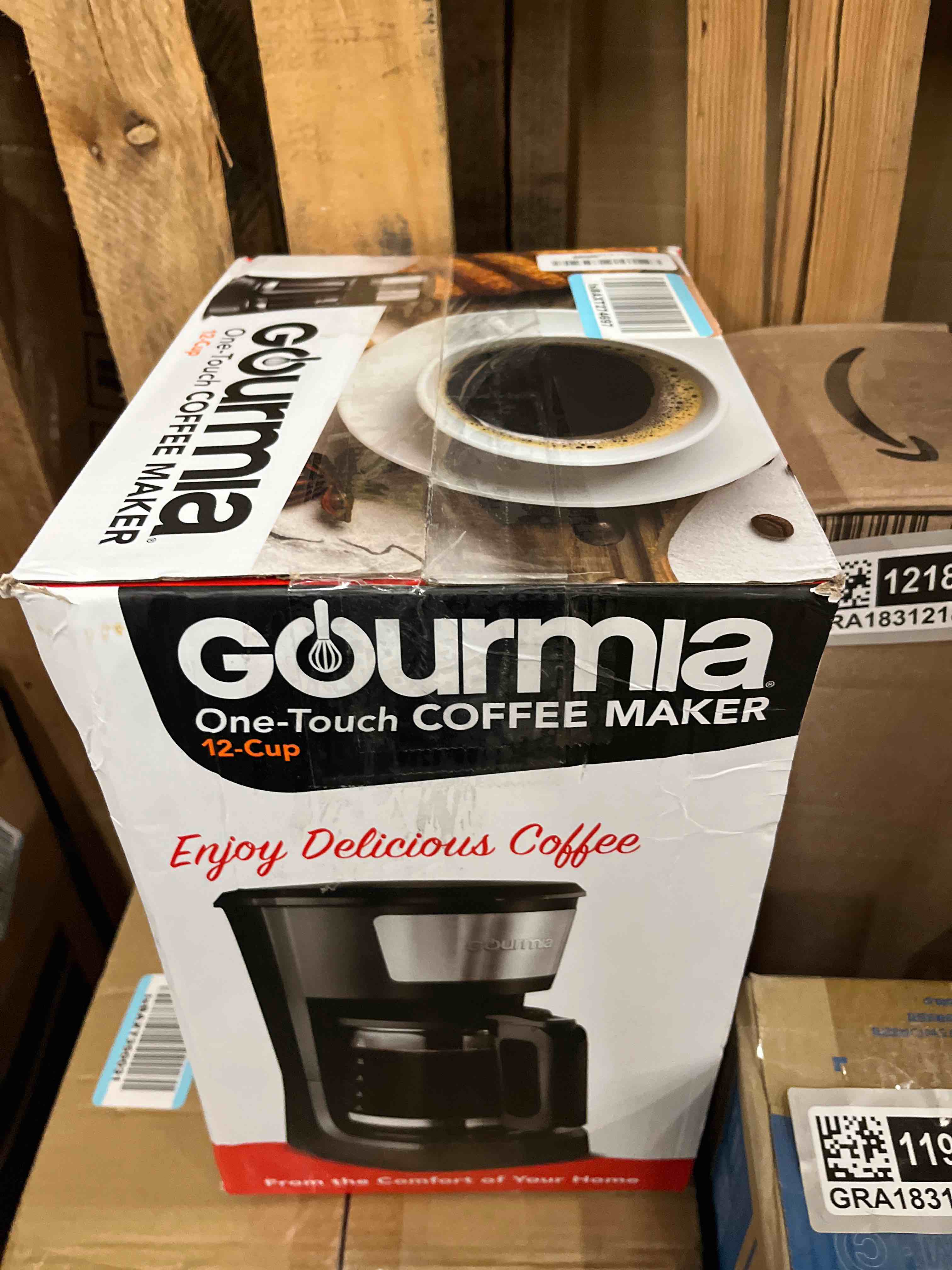 Condition photo showing New/Like New for Gourmia 12 Cup One-Touch Switch Coffee Maker with Auto Keep Warm Black