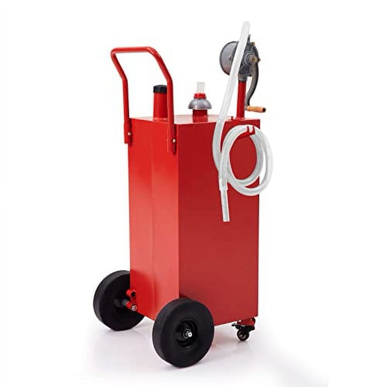 Condition photo showing New/Like New for Garvee 40 Gal Red Portable Gas Caddy with Pump for Fuel Storage,Red