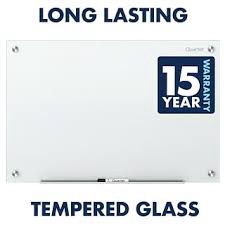 Condition photo showing New/Like New for Quartet Whiteboard, Glass Dry Erase Board, Magnetic, 6' x 4', Infinity Frameless Mounting, White Surface, Accessory Tray, 1 Dry Erase Marker and 2 Glass Board Magnets (G7248W)