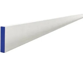 Bon Reinforced Aluminum H Screed - 3/4 in. x 4 in. x 8 ft. with Center Rib and Replaceable End Caps - Heavy-Duty Screeding Tool for Large Concrete Pours