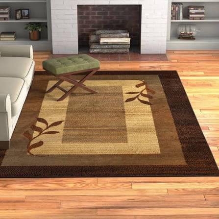 home dynamix royalty clover modern area rug, brown multi, 9'2" x 12'6" rectangle