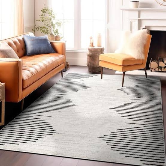 world rug gallery bohemian stripe area rug 7 10 x10  - cream/onyx