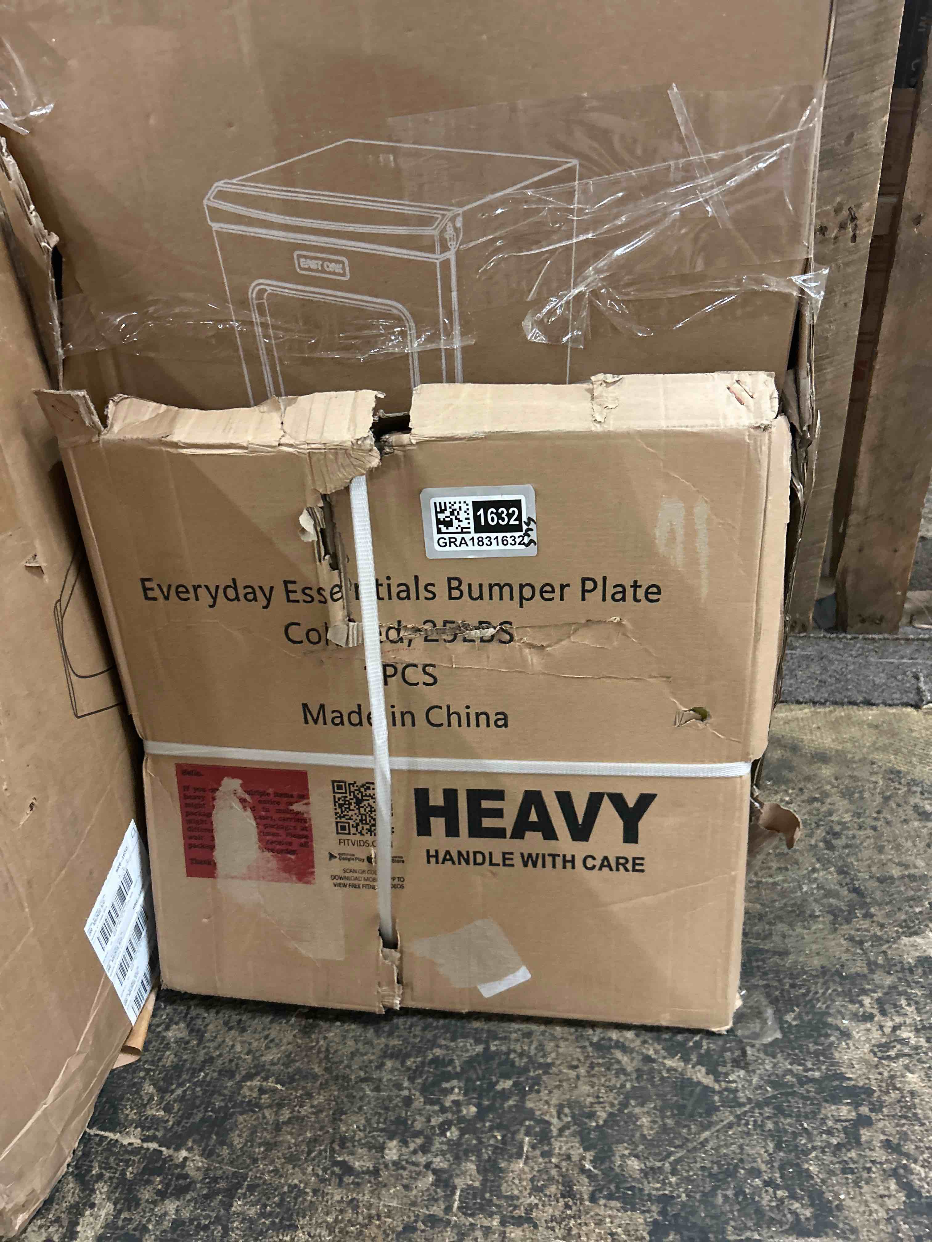 Condition photo showing New/Like New for balancefrom color coded olympic bumper plate weight plate 25 pounds