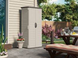 suncast bms1250 vertical shed with floor - vanilla