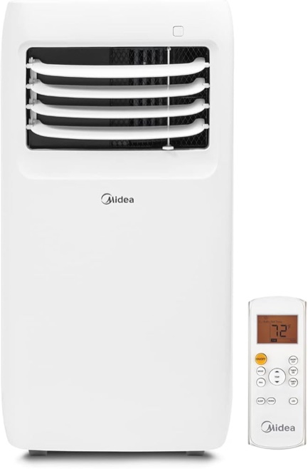 midea duo 14,000 btu(12,000 btu sacc) high efficiency inverter, quiet portable air conditioner, cools up to 550 sq.ft., works with alexa/google assistant, includes remote control&window kit (renewed)