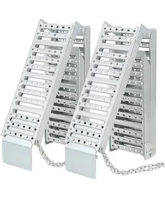 garvee 1500lb tri-fold ramps - 72"x9" steel loading ramps for atv/utv/motorcycles/trucks (heavy-duty, silver)