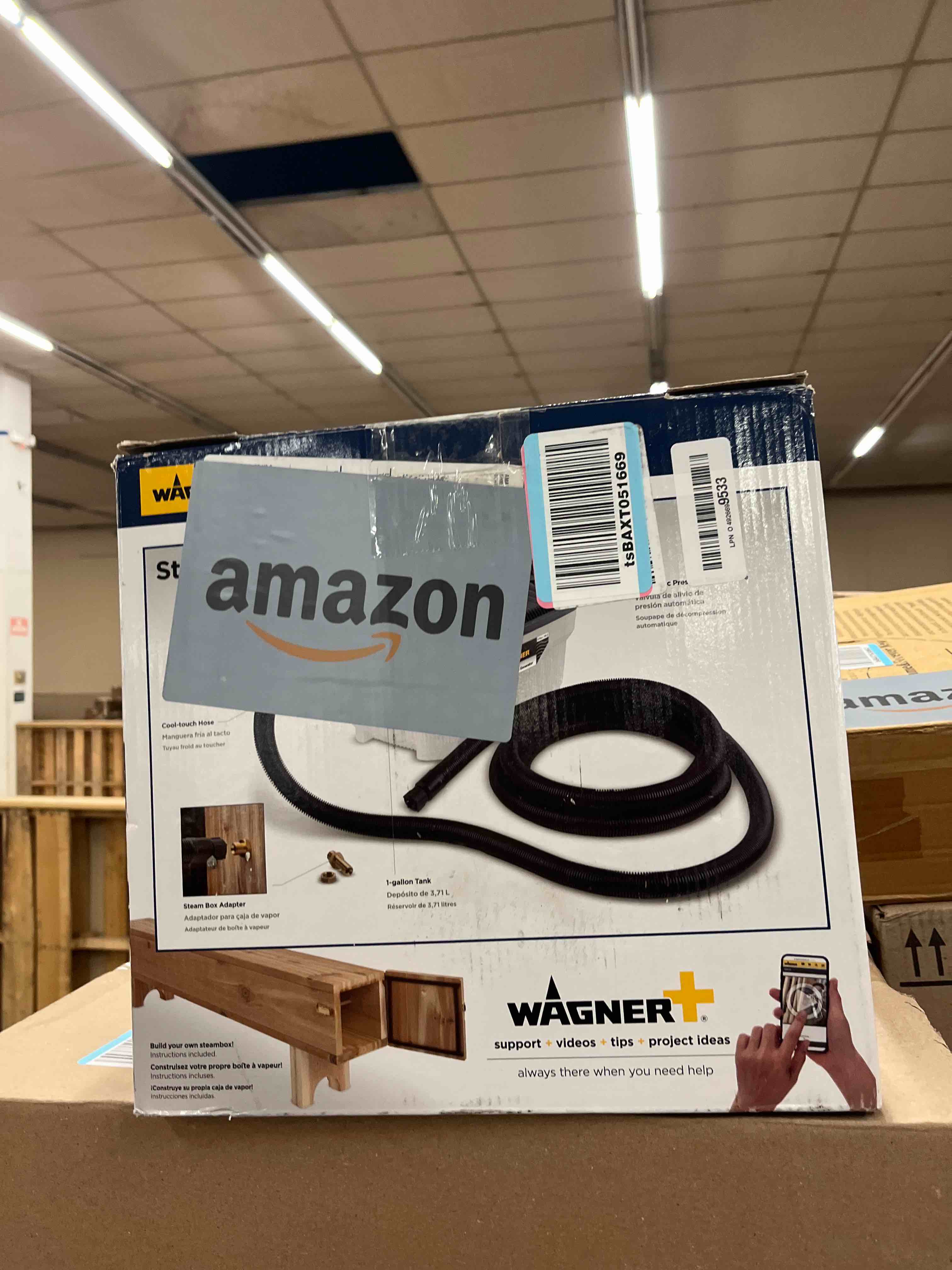 Condition photo showing New/Like New for earlex ss77ussg steam generator, 1.3-gallon capacity, 12' hose, steamer for wood bending, steam box for wood, portable steam generator, steam wood bender