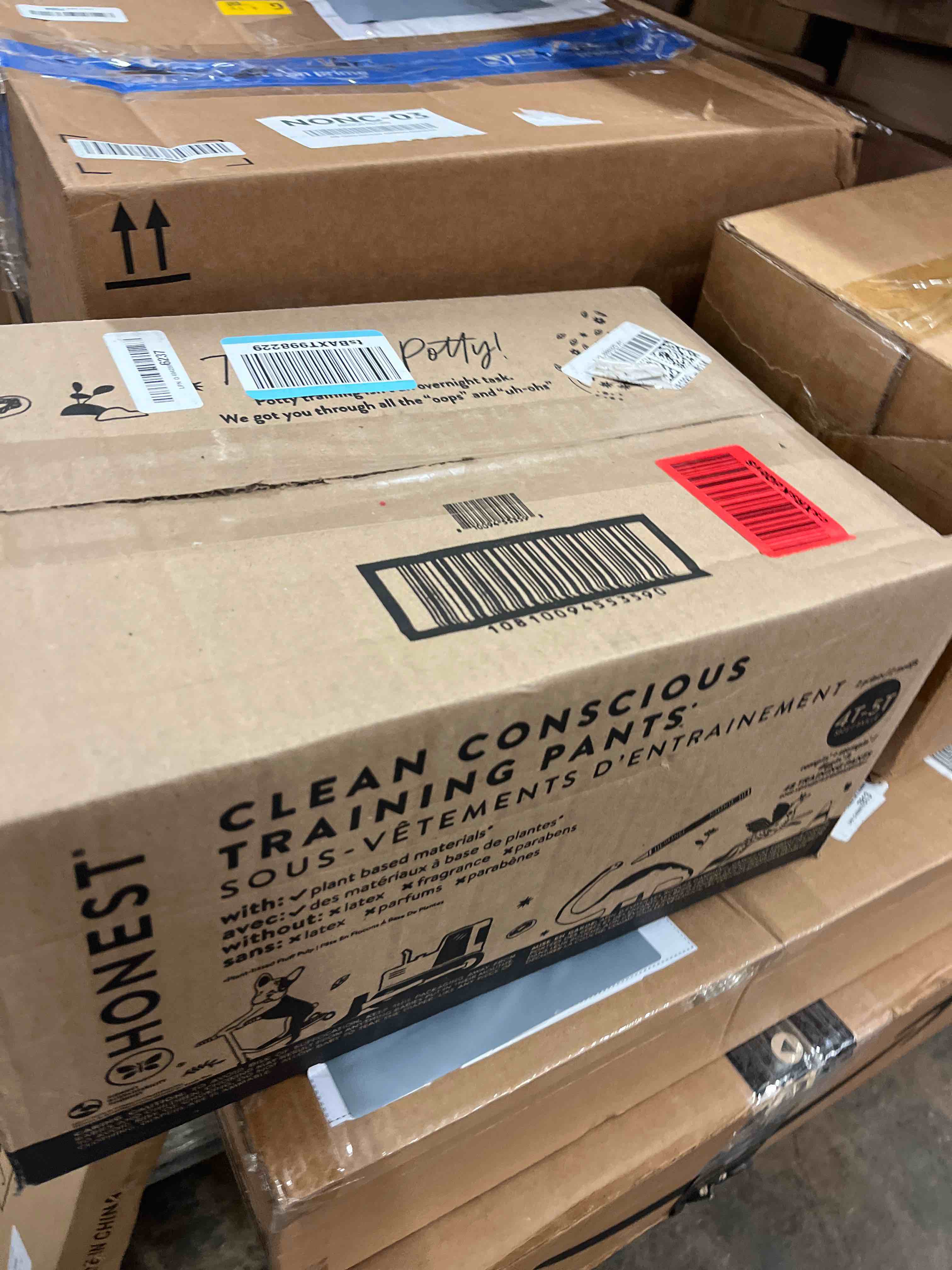 Condition photo showing New/Like New for the honest company clean conscious training pants for sensitive skin | hypoallergenic, fragrance free | rompin' & stompin' + diggin' it | size 4t/5t (38+ lbs), 48 count
