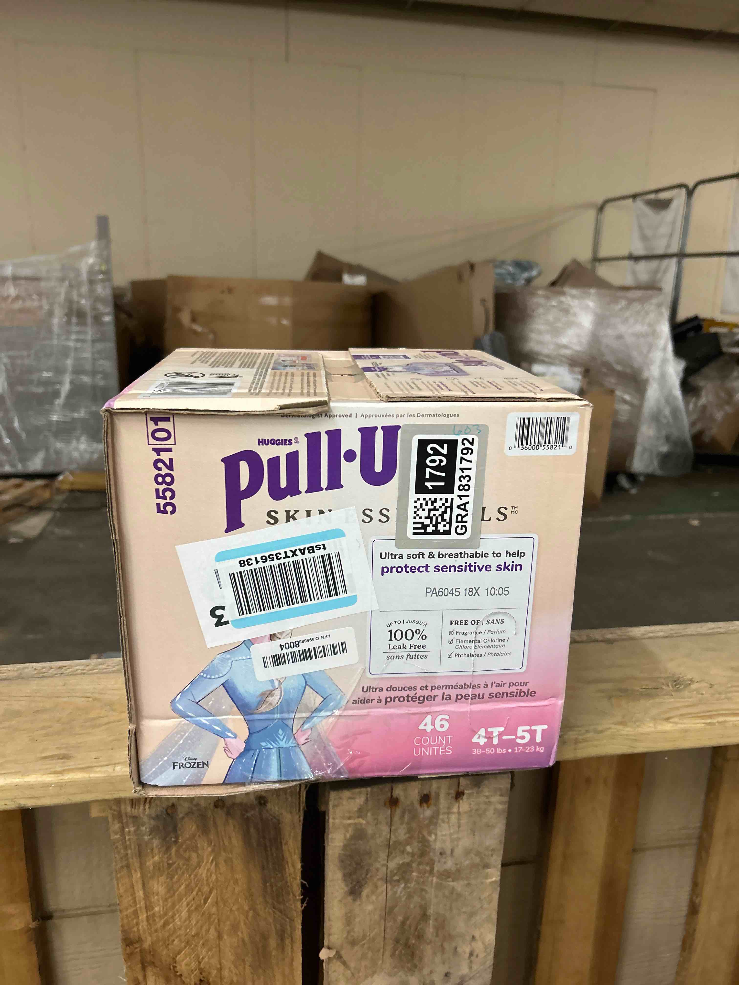 Condition photo showing New/Like New for pull-ups girls' skin essentials luxury training pants - size 4t-5t - 46ct: paraben-free, sulfate-free, non-toxic