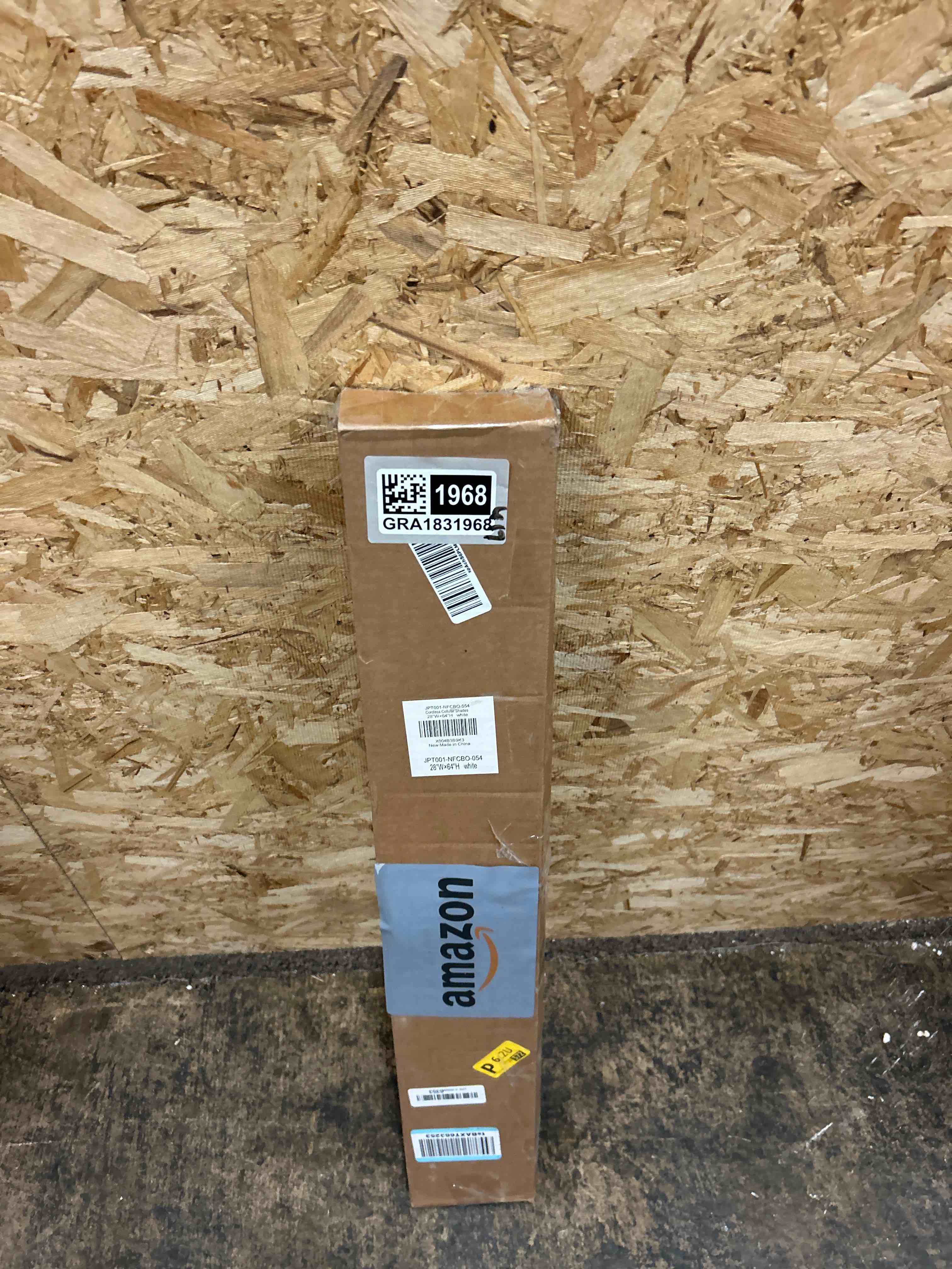 Condition photo showing New/Like New for lazblinds no tools no drill cordless cellular shades, blackout light blocking honeycomb shades for home, thermal insulation blinds for windows, 28" w x 64" h, white