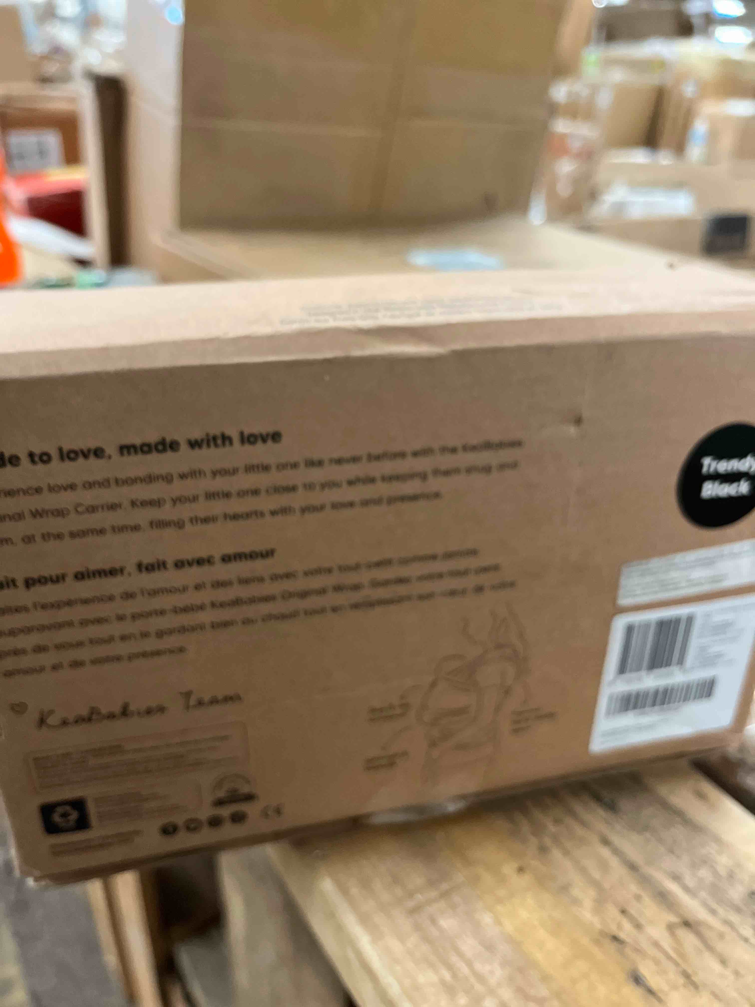 Condition photo showing New/Like New for keababies baby wrap carrier - all in 1 original baby carrier newborn to toddler sling, easy to wear, hands free bonding, lightweight, breathable infant wraps (trendy black)