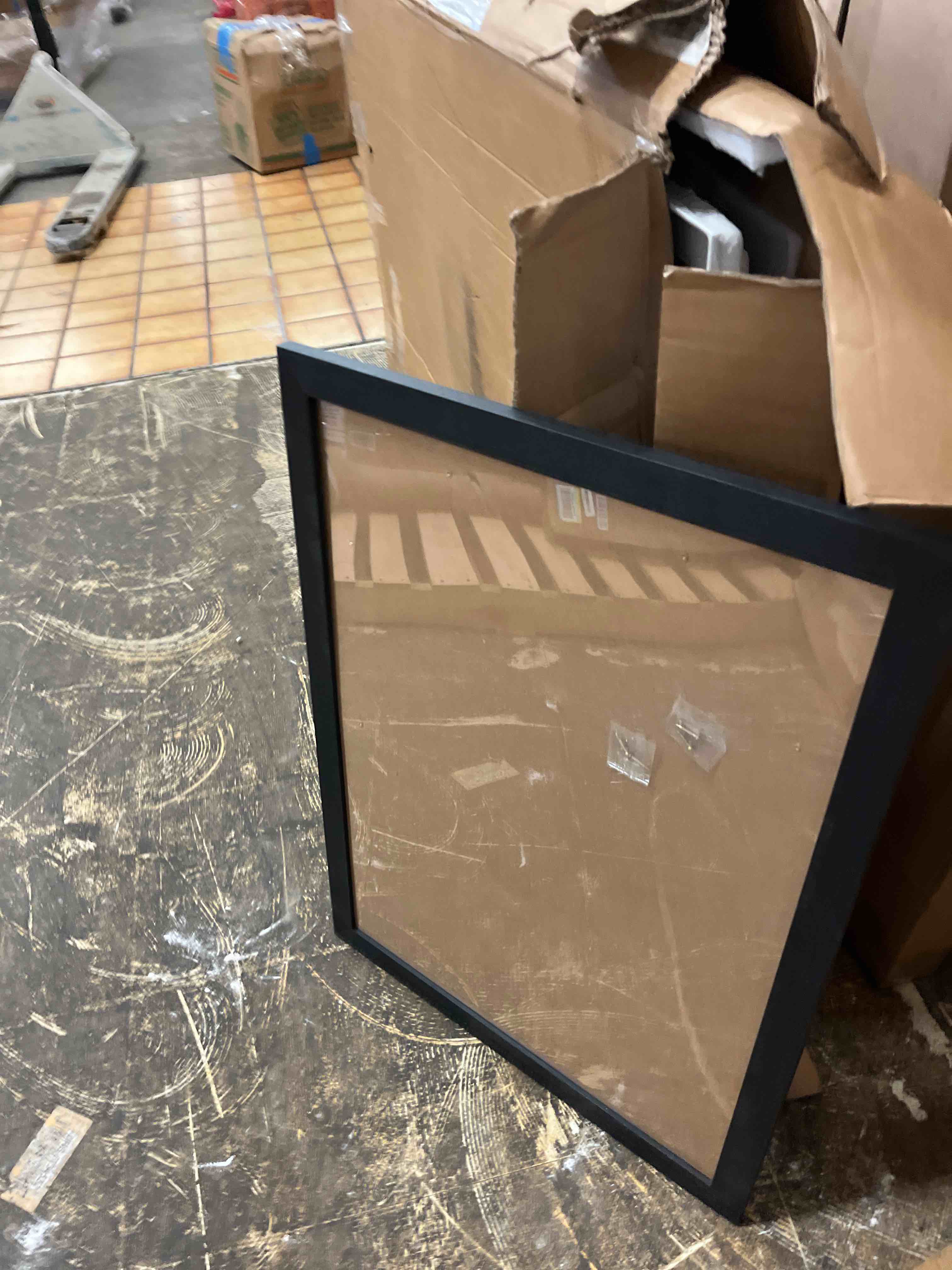 Condition photo showing New/Like New for americanflat 16x22 picture frame with polished plexiglass - black picture frame - wide photo frames made of engineered wood for vertical or horizontal wall display - epic collection - black