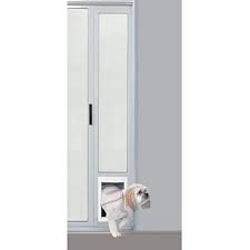 Ideal Pet Products Aluminum Pet Patio Door, Adjustable Height 77-5/8" to 80-3/8", 15" x 20" Flap Size, White