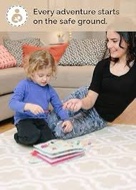 Baby Care Play Mat (Large, Moroccan - Beige) 82'' x 55'' Original One-Piece Reversible Rollable Waterproof Play Mat for Infants, Babies, Toddler, and Kids