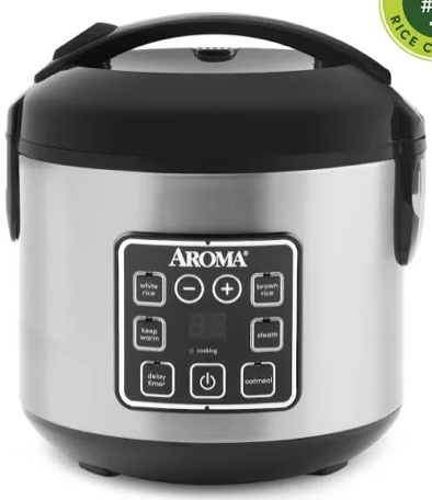 Condition photo showing New/Like New for aroma 8-cup (cooked) rice & grain cooker  steamer  new bonded granited coating