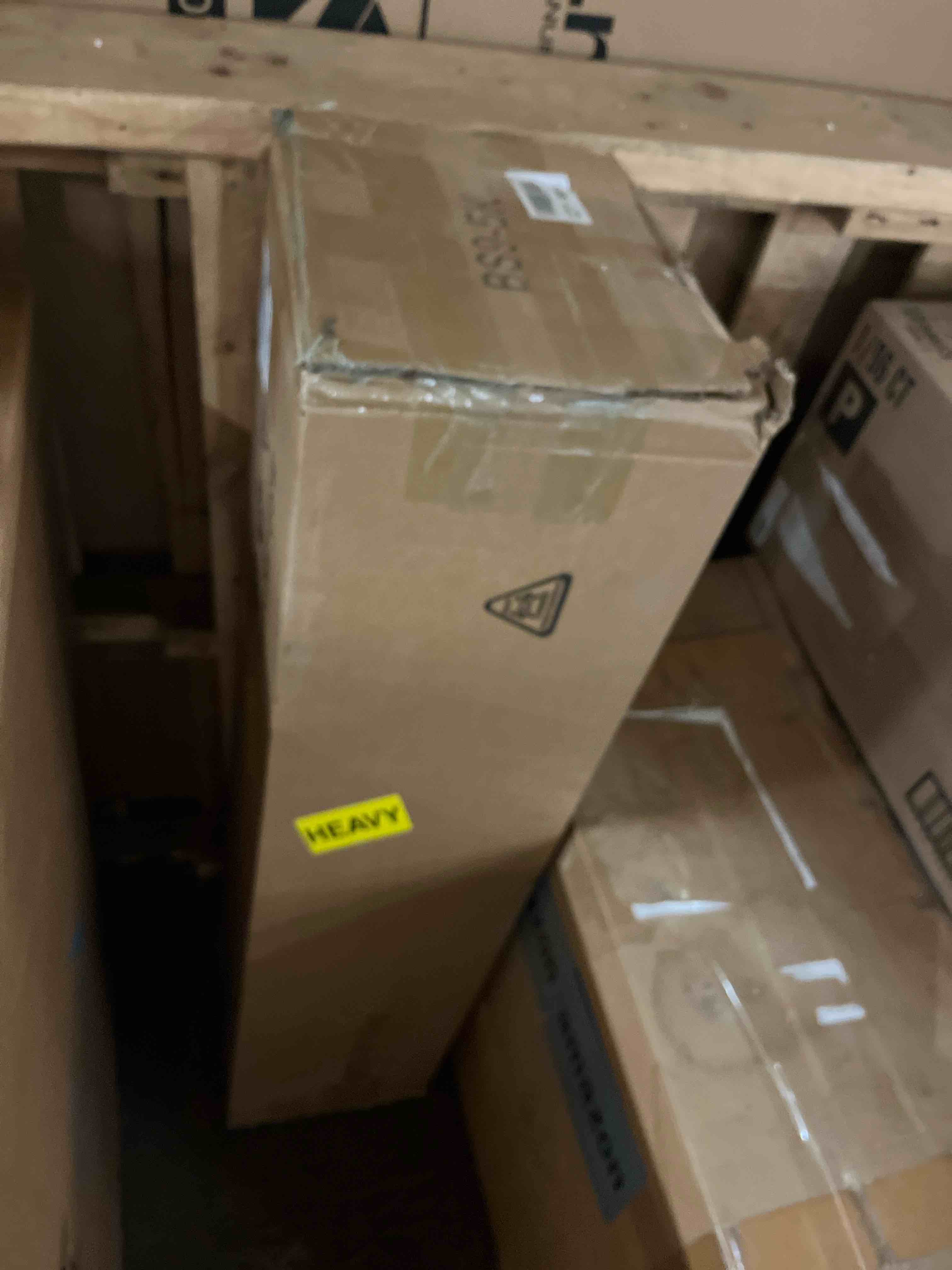 Condition photo showing New/Like New for aldrich box springs king size 9 inch, heavy duty metal frame mattress foundation with easy clean cover, noise free, easy assembly