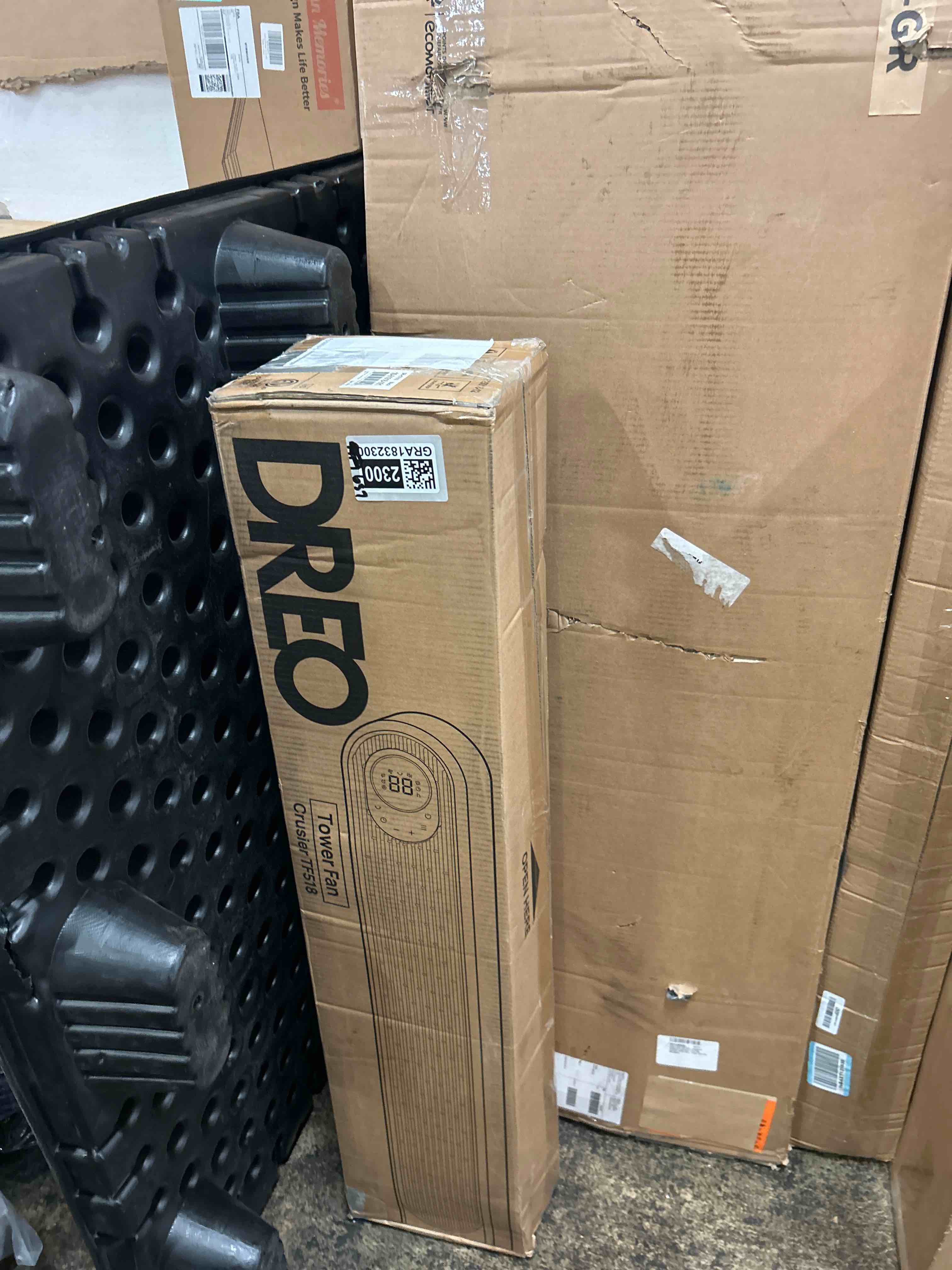 Condition photo showing New/Like New for dreo tower fan for bedroom, 90° oscillating standing fan, 30ft far, 28db quiet for sleep, 6 speeds, 4 modes, 12h timer, 42 inch, bladeless, remote, for home, office, room, cruiser pro t1