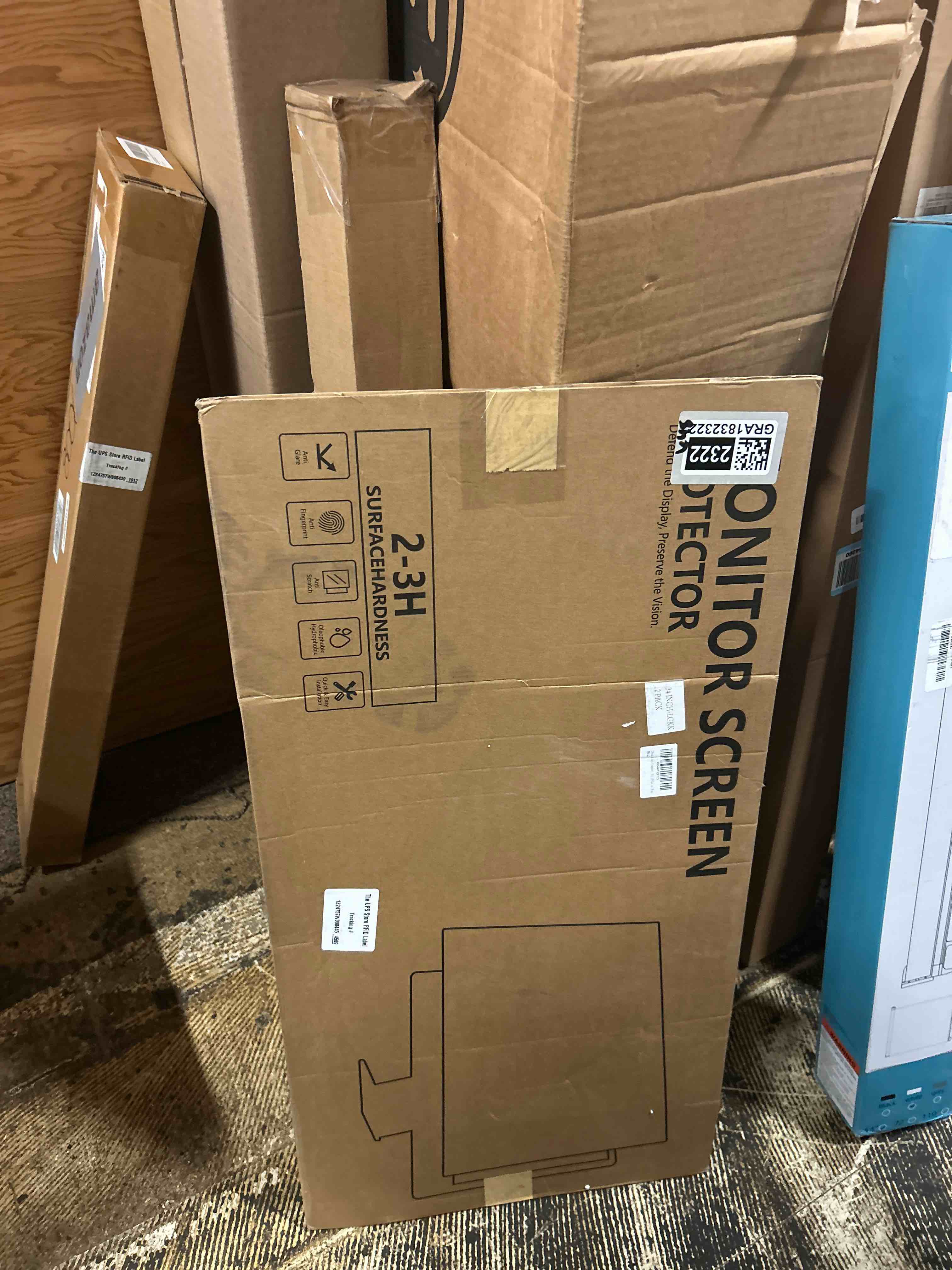 Condition photo showing New/Like New for [2 pack] 24 inch computer privacy screen for 16:9 aspect ratio widescreen monitor, eye protection anti glare blue light computer monitor privacy filter, removable anti-scratch 24in protector film