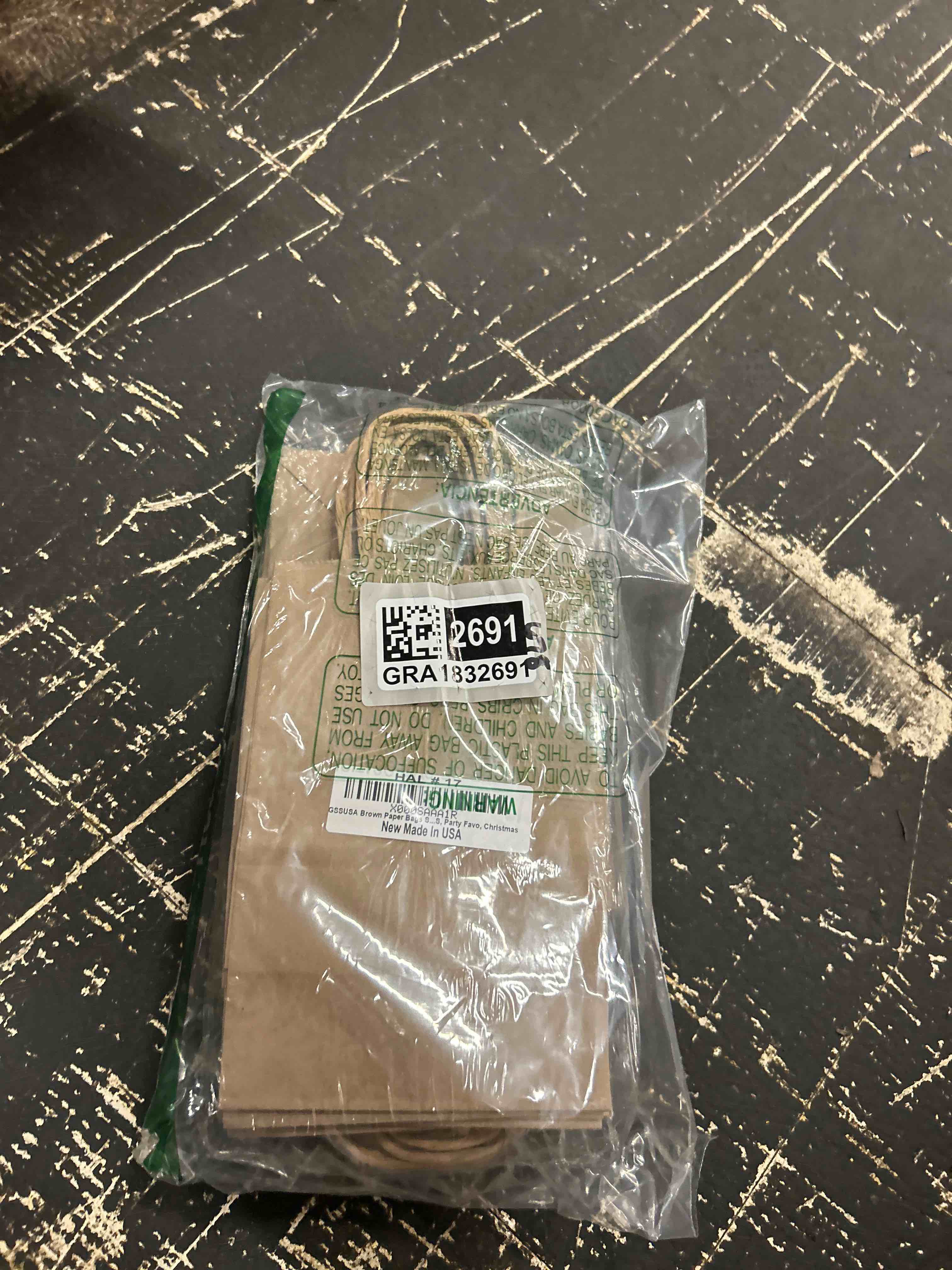 Condition photo showing New/Like New for gssusa brown paper bags 5.25x3.75x8 20pcs, small gift paper bag with handles bulk, graduation gift, sturdy kraft paper, retail shopping bags, party favor, christmas