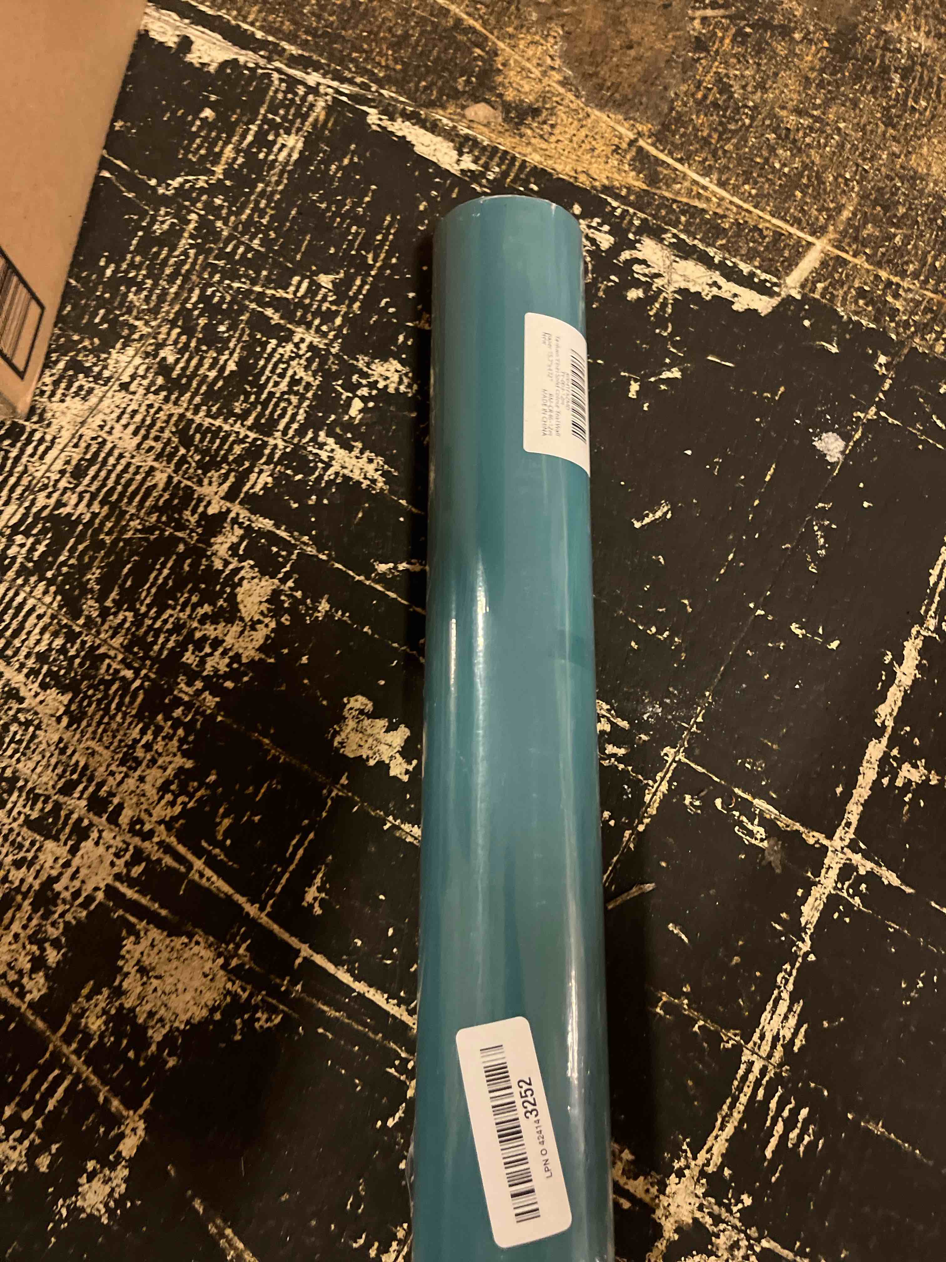 Condition photo showing New/Like New for teal peel and stick wallpaper modern contact paper a set of 15.7" x 472" teal blue solid color renter friendly wall paper removable waterpoof vinyl wallpaper for bedroom,kitchen,cabinets